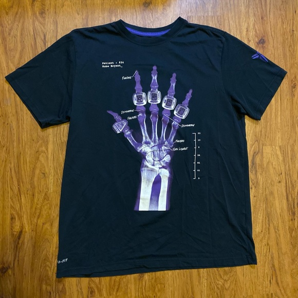 Nike Kobe Shirt RARE X-Ray Fracture 5 Rings RARE